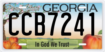 GA license plate CCB7241