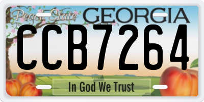 GA license plate CCB7264