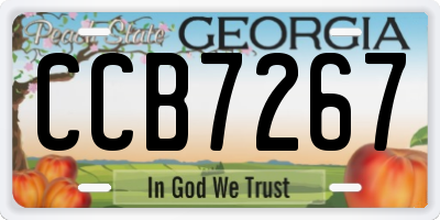 GA license plate CCB7267
