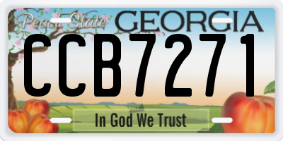 GA license plate CCB7271