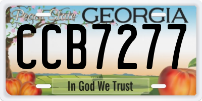 GA license plate CCB7277