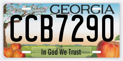GA license plate CCB7290