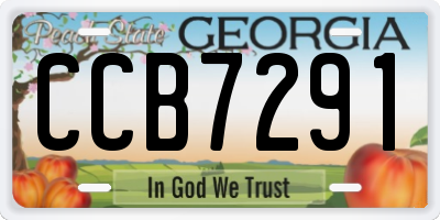 GA license plate CCB7291