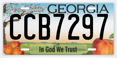 GA license plate CCB7297