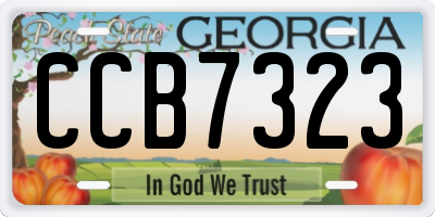 GA license plate CCB7323