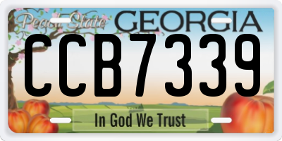 GA license plate CCB7339