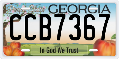 GA license plate CCB7367