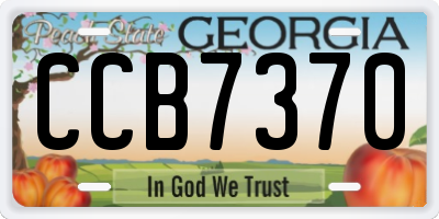 GA license plate CCB7370