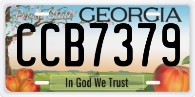 GA license plate CCB7379