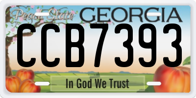 GA license plate CCB7393