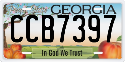 GA license plate CCB7397