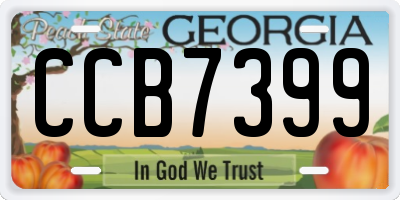 GA license plate CCB7399