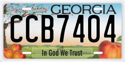 GA license plate CCB7404