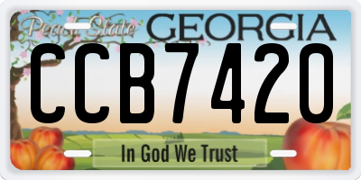GA license plate CCB7420