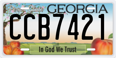GA license plate CCB7421