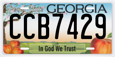 GA license plate CCB7429