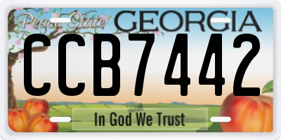GA license plate CCB7442