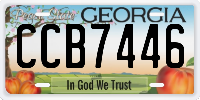 GA license plate CCB7446