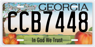 GA license plate CCB7448