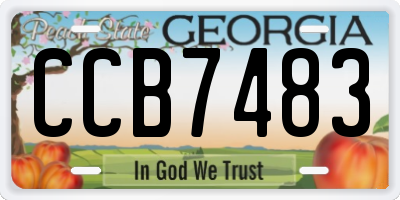 GA license plate CCB7483