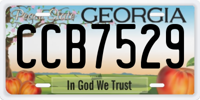 GA license plate CCB7529