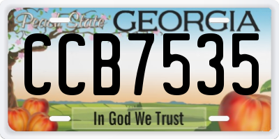 GA license plate CCB7535