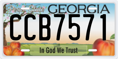 GA license plate CCB7571
