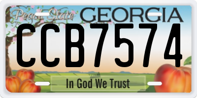 GA license plate CCB7574