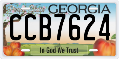 GA license plate CCB7624