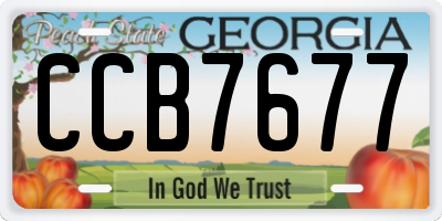 GA license plate CCB7677