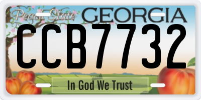 GA license plate CCB7732