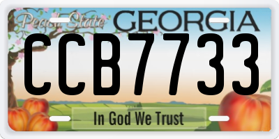 GA license plate CCB7733