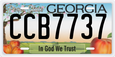 GA license plate CCB7737