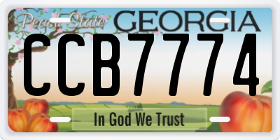 GA license plate CCB7774