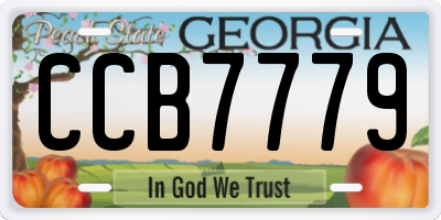 GA license plate CCB7779