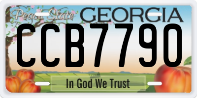 GA license plate CCB7790