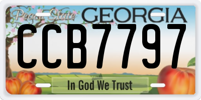 GA license plate CCB7797