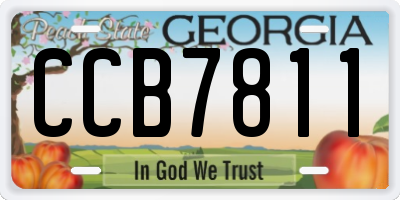 GA license plate CCB7811