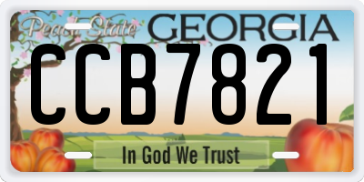GA license plate CCB7821