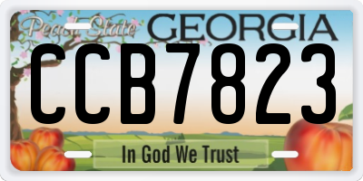GA license plate CCB7823