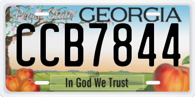 GA license plate CCB7844