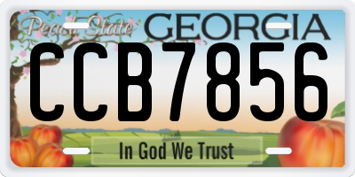 GA license plate CCB7856