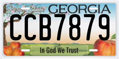 GA license plate CCB7879