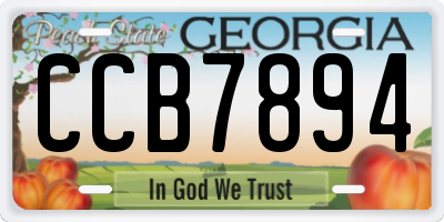GA license plate CCB7894