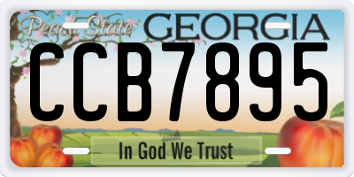 GA license plate CCB7895
