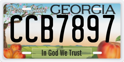 GA license plate CCB7897