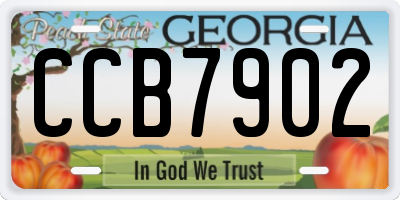 GA license plate CCB7902
