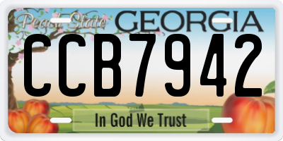 GA license plate CCB7942