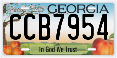 GA license plate CCB7954