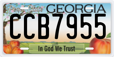 GA license plate CCB7955